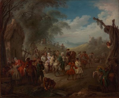 3月の軍隊、およそ。 1725年。 作： Jean Baptiste Pater