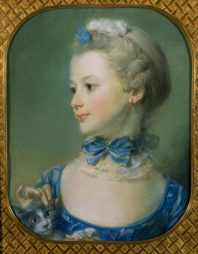 リトルキャットガール（ムレフキエの肖像） 作： Jean Baptiste Perronneau