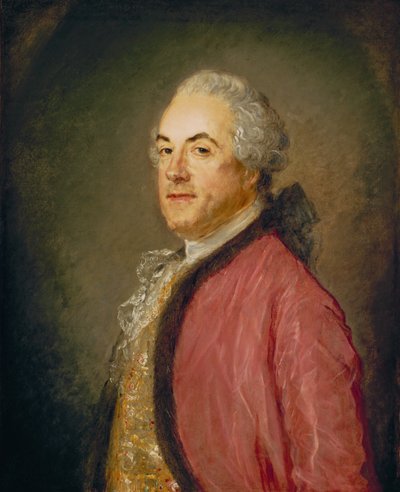 男の肖像、c.176163 作： Jean Baptiste Perronneau