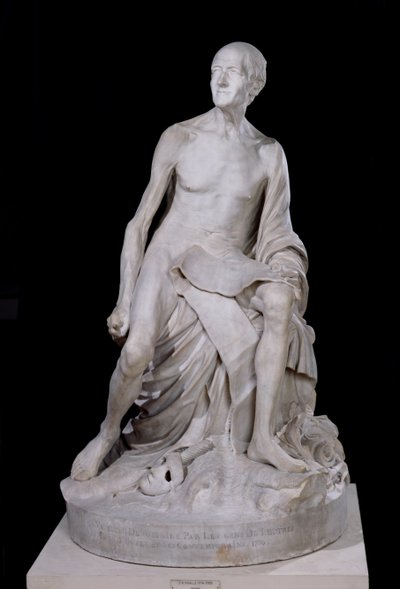 ヴォルテールの座った像（1694-1778）1776（大理石） 作： Jean Baptiste Pigalle