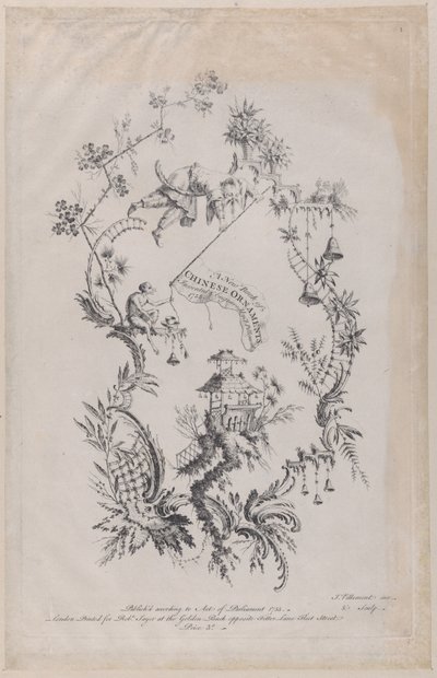 中国の装飾品の新しい本。 J. Pillement による発明と彫刻、1755 年。 作： Jean Baptiste Pillement