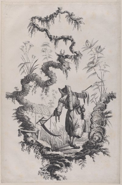 シノワズリ オーナメント プリント、1755 年。 作： Jean Baptiste Pillement
