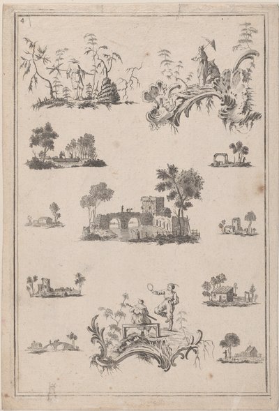 シノワズリの装飾品、カリフォルニア州。 1770年。 作： Jean Baptiste Pillement