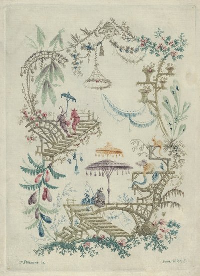 ヌーベル・スイート・ドゥ・カイエ・アラベスク・シノア」（1790-99年）のシノワズリ。 作： Jean Baptiste Pillement