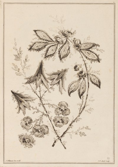花の枝 作： Jean Baptiste Pillement