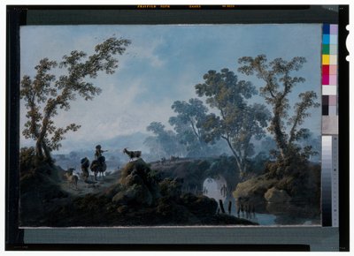 羊飼いのいる風景 作： Jean Baptiste Pillement