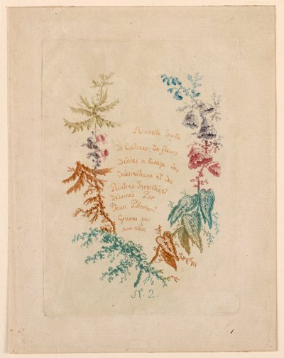 『新・理想の花ノート集』 表紙 No.2 作： Jean Baptiste Pillement