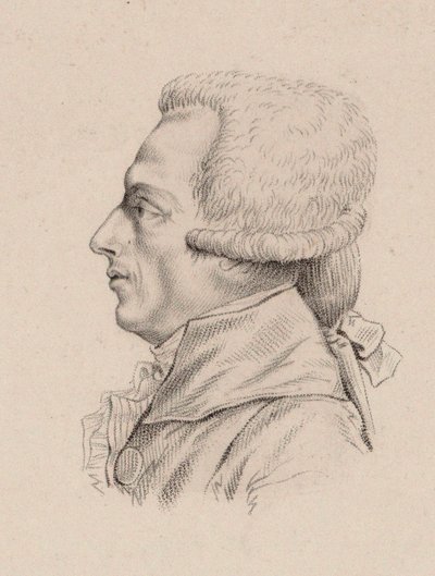 ヴァイオリン奏者で作曲家のニッコロ・メストリーノの肖像（1748～1789年）。 作： Jean Baptiste Ponce Lambert
