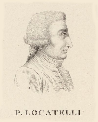 ヴァイオリン奏者で作曲家のピエトロ・アントニオ・ロカテッリの肖像（1695～1764年）。 作： Jean Baptiste Ponce Lambert