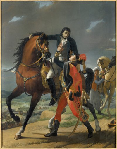 1800年6月14日のマレンゴの戦いでのルイチャールズアントワーヌデサイクス将軍の死 作： Jean Baptiste Regnault