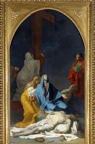 十字架の下降 ジャン・バティスト・レニョー（1754-1829）の絵画 1789年 Sun.4,25×2,33メートル 作： Jean Baptiste Regnault
