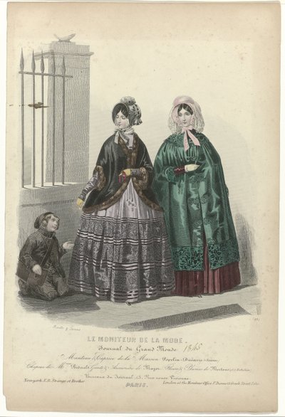 Le Moniteur de la Mode、1845、No. 95: (...) のコートとカプリス 作： Jean Baptiste Reville