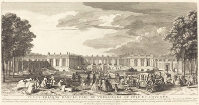 コート・ド・ラベニューから見たベルサイユ公園のトリアノンの眺め 作： Jean Baptiste Rigaud