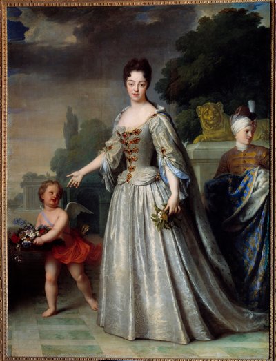 フランスのドルフィン・ブルゴーニュ公爵夫人マリー・アデレード・オブ・サヴォアの肖像（1685-1712年）。ジャン・バティスト・サンテール（1651-1717）の絵画 作： Jean Baptiste Santerre