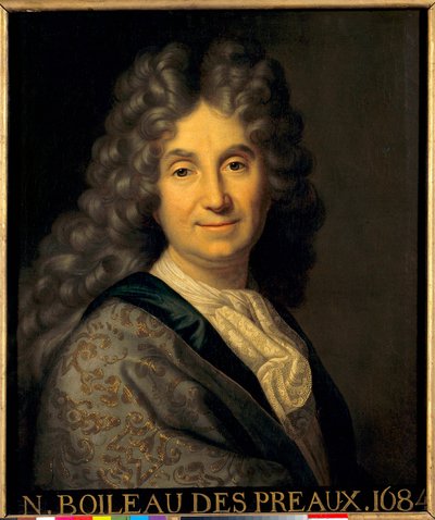 ニコラ・ボワロー・デプレオ(Boileau-Despreaux)(1636-1711)の肖像 - ジャン・バティスト・サンテール(1651-1717)の絵画 作： Jean Baptiste Santerre