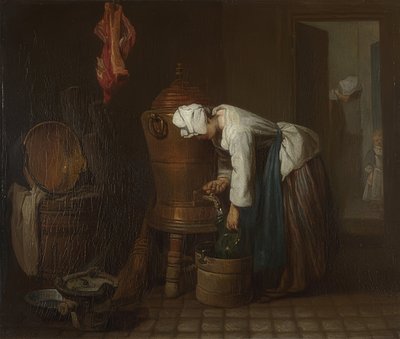 ラフォンテーヌ（水タンク）。 1733以降 作： Jean Baptiste Simeon Chardin