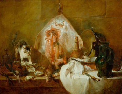 スケート、キッチンインテリアとも呼ばれます 作： Jean Baptiste Simeon Chardin