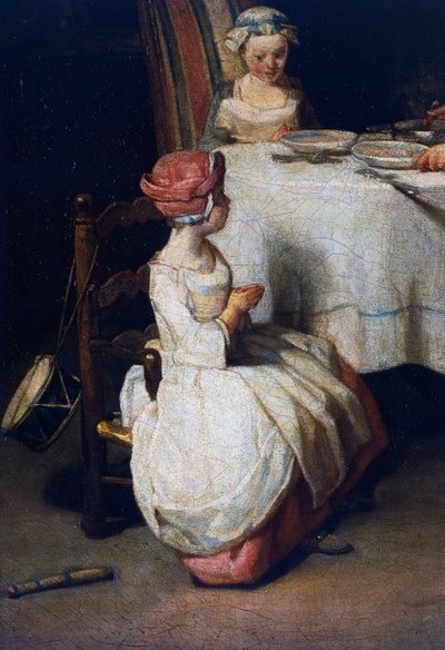 Le Benedicite, c.1740, detail (油彩・キャンバス) 作： Jean Baptiste Simeon Chardin