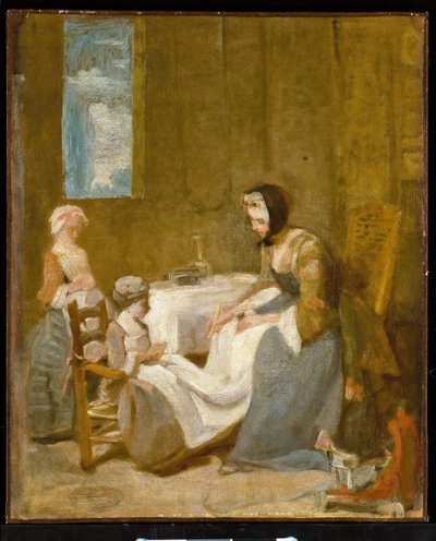 祝福、スケッチ 作： Jean Baptiste Simeon Chardin