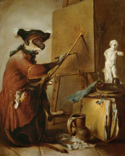 画家猿 作： Jean Baptiste Simeon Chardin