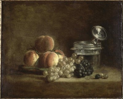 桃とブドウ。 作： Jean Baptiste Simeon Chardin