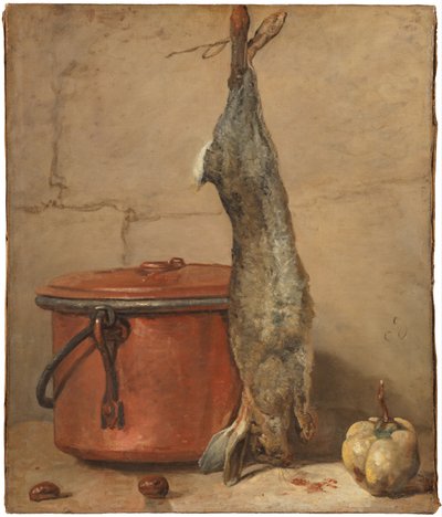 ウサギと銅鍋c.1739-40 作： Jean Baptiste Simeon Chardin