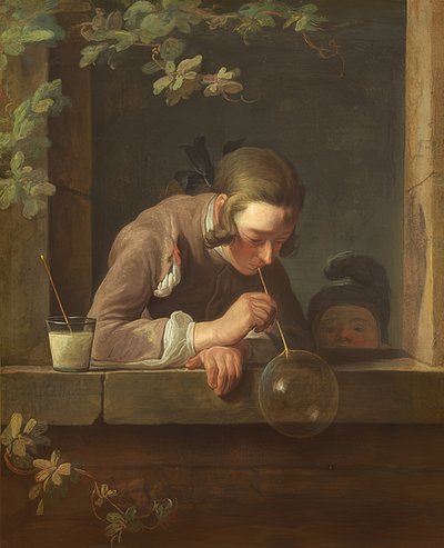 シャボン玉。 1733-34頃 作： Jean Baptiste Simeon Chardin