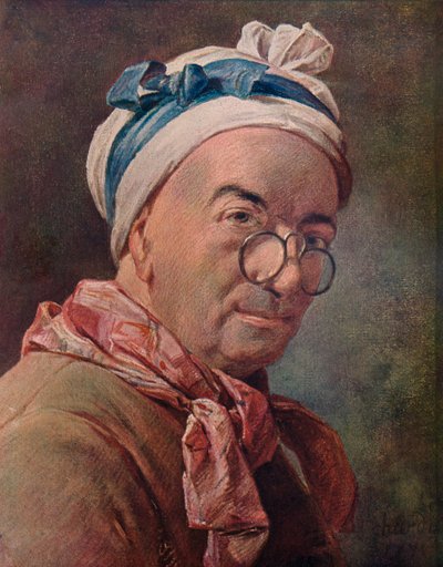 眼鏡のセルフポートレート、1771年 作： Jean Baptiste Simeon Chardin