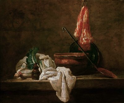 セロリの根のある静物、1732年。 作： Jean Baptiste Simeon Chardin