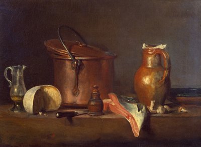 サーモンのある静物、1730年頃 作： Jean Baptiste Simeon Chardin