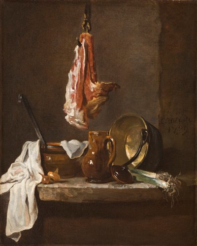 牛肉のリブのある静物、1739 作： Jean Baptiste Simeon Chardin