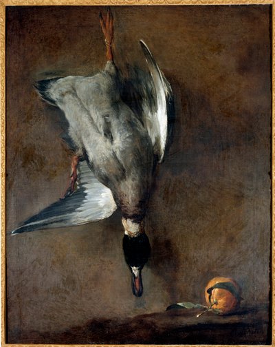 死んだアヒルの絵 ジャン・バティスト・シメオン・シャルダン（1699-1779） 18世紀 ジエン、シャス美術館蔵 作： Jean Baptiste Simeon Chardin
