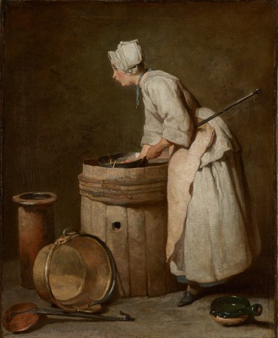 The Scullery Maid、1738 作： Jean Baptiste Simeon Chardin