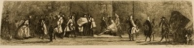 ジュールドゴンクールによって刻まれた外科医理髪店の看板 作： Jean Baptiste Simeon Chardin