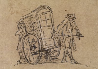 ビネグレット（紙に炭とチョーク） 作： Jean Baptiste Simeon Chardin