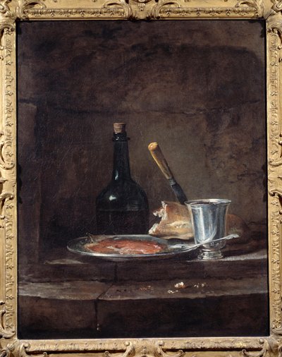 ランチのアプレットも銀のカップと言っています。ジャン・バティスト・シメオン・シャルダン（1699〜1779）の絵画 作： Jean Baptiste Simeon Chardin