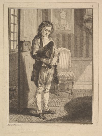 シューシャイナー ストリッパー、Mes gens, ou Les Commissionnaires ultramontains au servi..., 1766-70. 作： Jean Baptiste Tillard