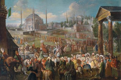 イスタンブールでのスルタンの行列、1736年頃 作： Jean Baptiste Van Mour