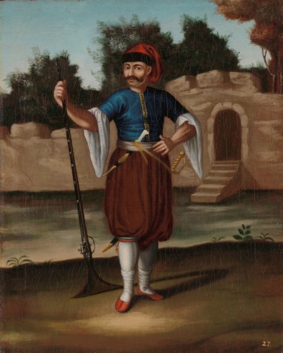アルバニアの兵士 作： Jean Baptiste Vanmour (workshop of)