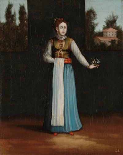 アルバニア沿岸の女性 作： Jean Baptiste Vanmour (workshop of)