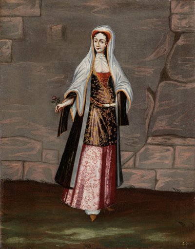 ミコノス島の女 作： Jean Baptiste Vanmour (workshop of)