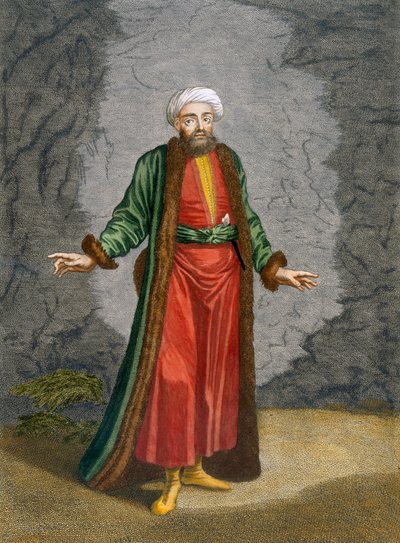 ジェラールスコティン（1671-1716）、1707-08年に彫刻されたシャルルドフェリオール作の「レヴァントのさまざまな国を表す100枚の版画のコレクション」のベイ、プレート37 作： Jean Baptiste Vanmour