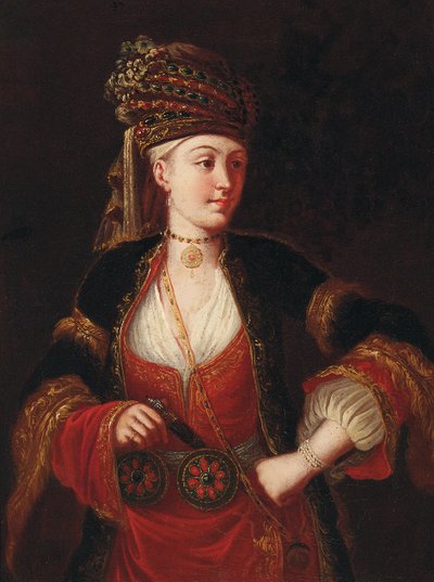 オリエンタルコスチュームの女性 作： Jean Baptiste Vanmour