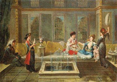 スルタンと彼のお気に入りのアルメニアのインテリア 作： Jean Baptiste Vanmour