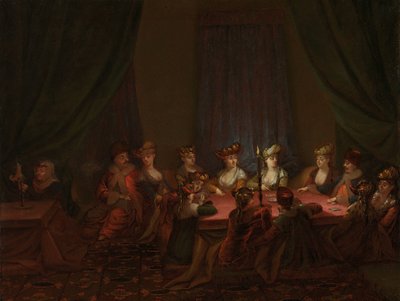 アルメニア人のトランプのパーティー カードゲームでアルメニアの会社 作： Jean Baptiste Vanmour