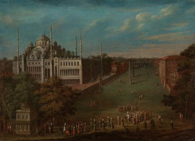 Atmeydanı (馬の広場) を渡る大宰相 大宰相が Atmeydanı (ヒッポドローム) を横切ります。 作： Jean Baptiste Vanmour