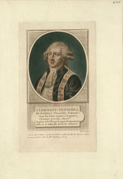 スタニスラス・マリー・アデレードの肖像、クレルモン＝トネール伯、1757～1792年頃。 1789年。 作： Jean Baptiste Verite