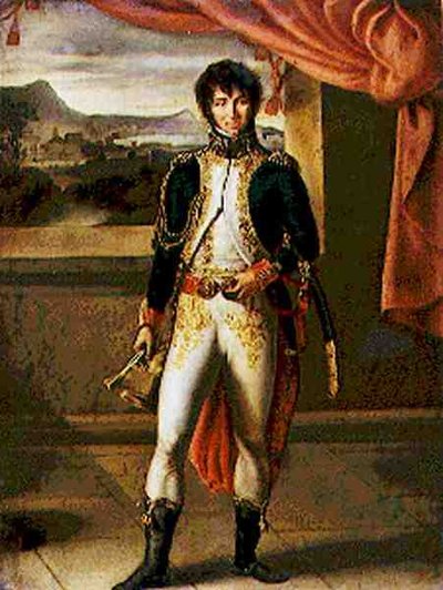 ヨアヒム・ムラット（1767-1815）の肖像（油彩・キャンバス） 作： Jean Baptiste Vicar