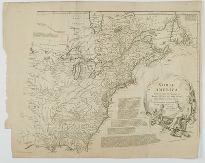 リチャードウィリアムシールによって彫刻された北米、1752 作： Jean Baptiste after dAnville
