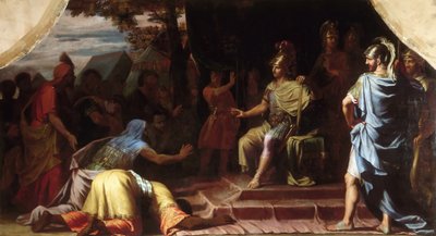 アレキサンダー大王は、体操愛好家カラヌスの犠牲による死のニュースを受け取っている 作： Jean Baptiste de Champaigne
